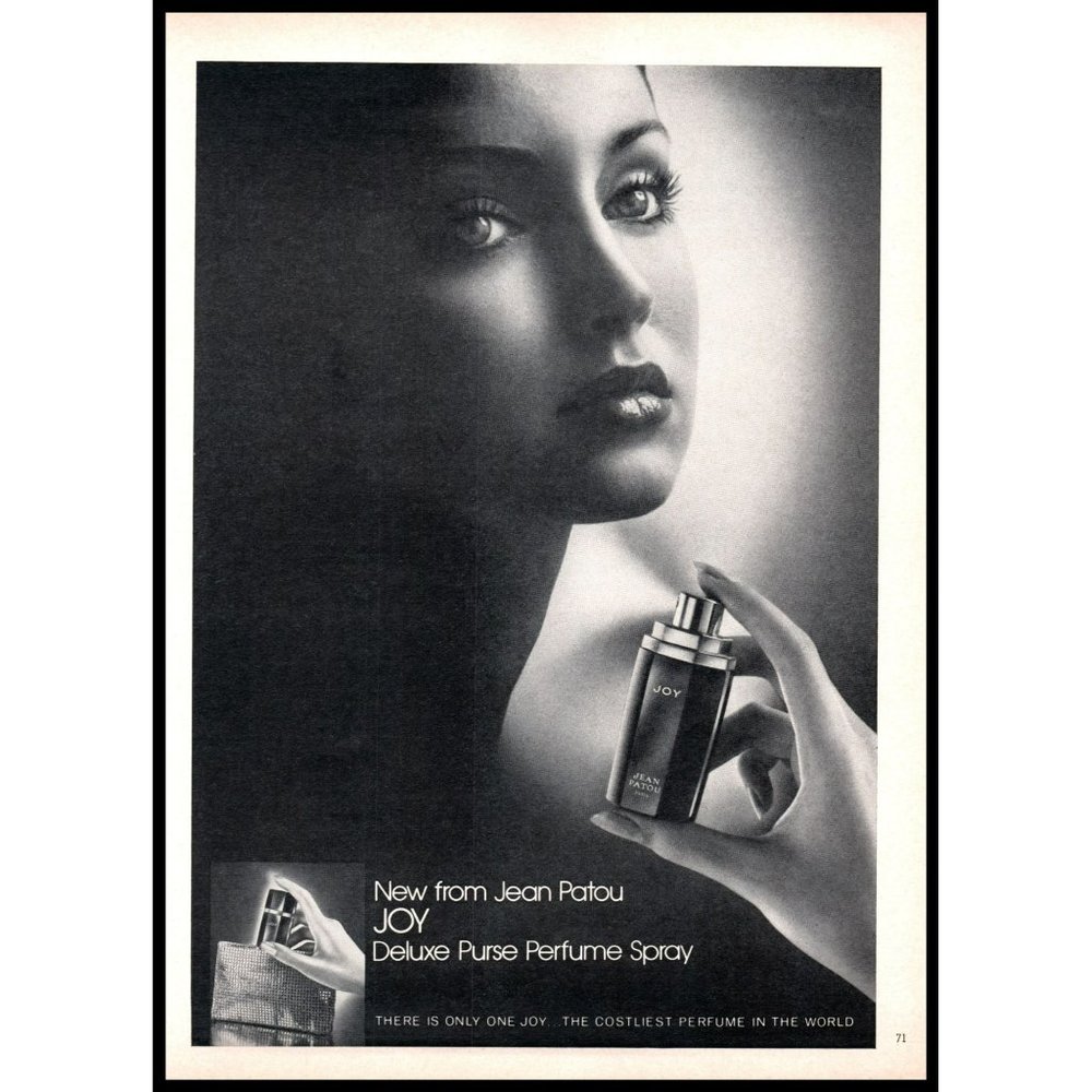 1974 Jean Patou Joy Perfume Parfum Fragrance Vintage Print Ad Face Wall Art